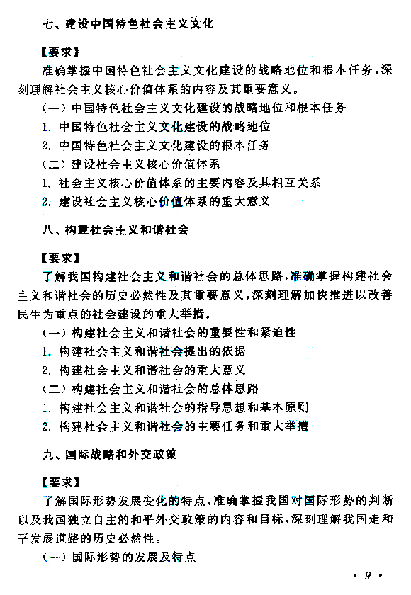 重庆成人高考高专升本政治考试大纲